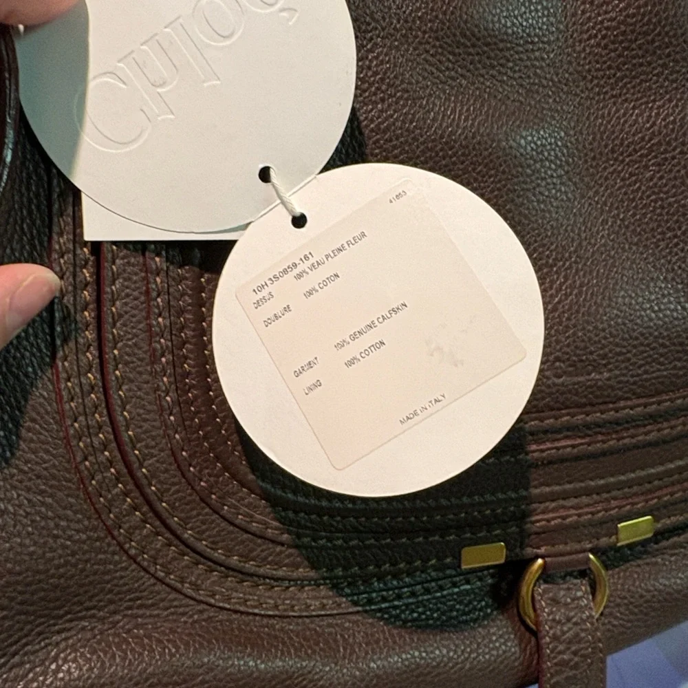 CHLOE MARCIE Dark Brown Leather HAND BAG - Picture 13 of 15